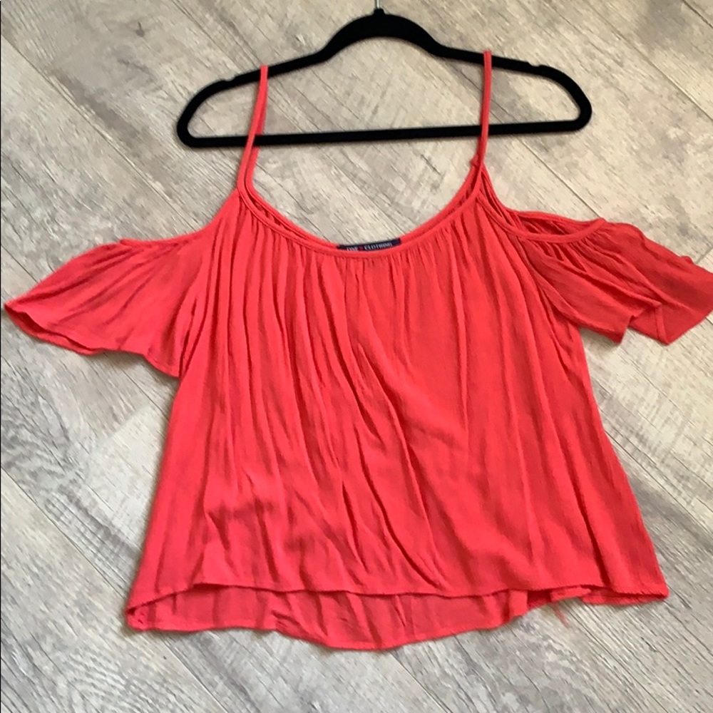 Pink Cold Shoulder Top